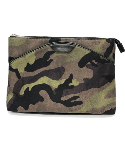 PELLE MORBIDA（ペッレモルビダ）PELLE MORBIDA (ペッレモルビダ) カモ柄クラッチバッグ カーキの古着・服飾アイテム