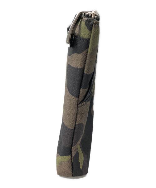 PELLE MORBIDA（ペッレモルビダ）PELLE MORBIDA (ペッレモルビダ) カモ柄クラッチバッグ カーキの古着・服飾アイテム