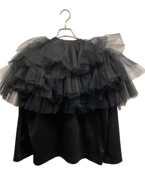 COMME des GARCONS（コムデギャルソン）COMME des GARCONS (コムデギャルソン) チュールフリル襟カットソー ブラック サイズ:XSの古着・服飾アイテム