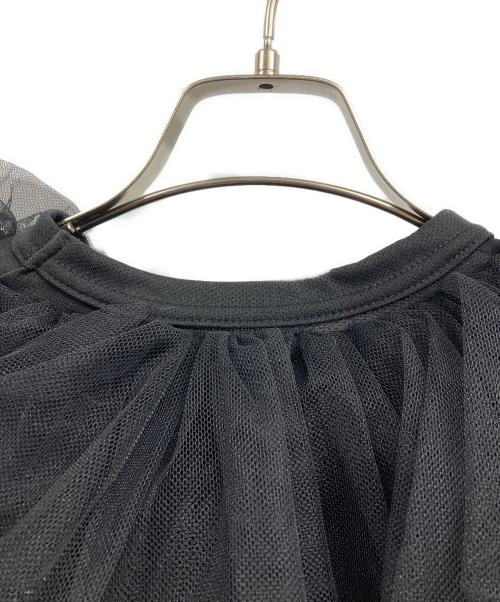 COMME des GARCONS（コムデギャルソン）COMME des GARCONS (コムデギャルソン) チュールフリル襟カットソー ブラック サイズ:XSの古着・服飾アイテム