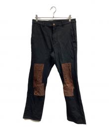 COMME des GARCONS HOMME PLUS（コムデギャルソンオムプリュス）の古着「パッチワーク縮絨パンツ」｜ブラック