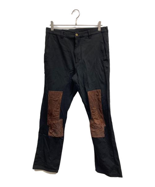 COMME des GARCONS HOMME PLUS（コムデギャルソンオムプリュス）COMME des GARCONS HOMME PLUS (コムデギャルソンオムプリュス) パッチワーク縮絨パンツ ブラック サイズ:Mの古着・服飾アイテム