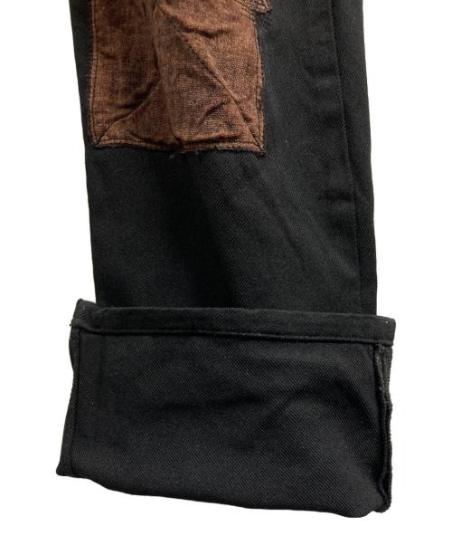 COMME des GARCONS HOMME PLUS（コムデギャルソンオムプリュス）COMME des GARCONS HOMME PLUS (コムデギャルソンオムプリュス) パッチワーク縮絨パンツ ブラック サイズ:Mの古着・服飾アイテム