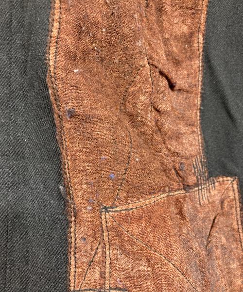 COMME des GARCONS HOMME PLUS（コムデギャルソンオムプリュス）COMME des GARCONS HOMME PLUS (コムデギャルソンオムプリュス) パッチワーク縮絨パンツ ブラック サイズ:Mの古着・服飾アイテム