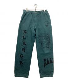 X-LARGE（エクストララージ）の古着「RANDOM PRINT EASY PANTS」｜グリーン