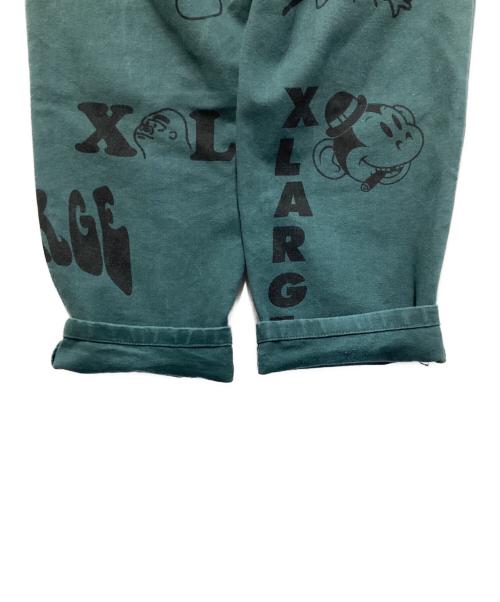 X-LARGE（エクストララージ）X-LARGE (エクストララージ) RANDOM PRINT EASY PANTS グリーン サイズ:Mの古着・服飾アイテム