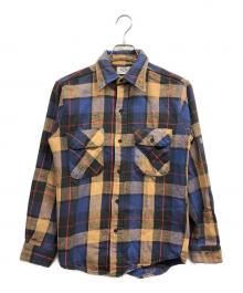 Mr .Leggs（ミスターレッグス）の古着「80～90ｓネルシャツ」｜ベージュ×ブルー