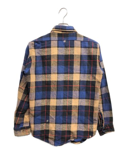 Mr .Leggs（ミスターレッグス）Mr .Leggs (ミスターレッグス) 80～90ｓネルシャツ ベージュ×ブルー サイズ:Mの古着・服飾アイテム