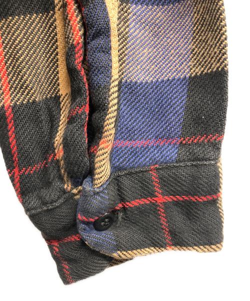 Mr .Leggs（ミスターレッグス）Mr .Leggs (ミスターレッグス) 80～90ｓネルシャツ ベージュ×ブルー サイズ:Mの古着・服飾アイテム