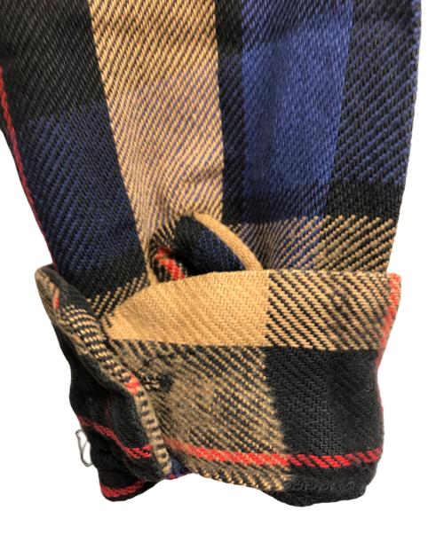 Mr .Leggs（ミスターレッグス）Mr .Leggs (ミスターレッグス) 80～90ｓネルシャツ ベージュ×ブルー サイズ:Mの古着・服飾アイテム