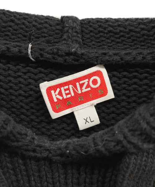 KENZO（ケンゾー）KENZO (ケンゾー) VERDY (ヴェルディ) ニットパーカー ブラック サイズ:XLの古着・服飾アイテム