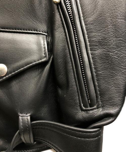 666（666）666 (666) ダブルライダースジャケット ブラック サイズ:36の古着・服飾アイテム