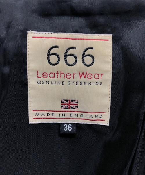 666（666）666 (666) ダブルライダースジャケット ブラック サイズ:36の古着・服飾アイテム
