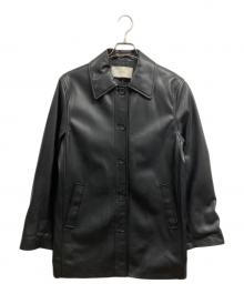 TODAYFUL（トゥデイフル）の古着「Ecoleather Soutiencollar Jacket」｜ブラック