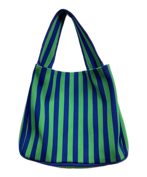 marimekko（マリメッコ）marimekko (マリメッコ) Knitted Bag Merirosvo ブルー×グリーンの古着・服飾アイテム