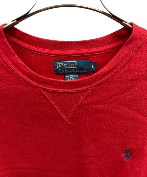 POLO RALPH LAUREN（ポロ・ラルフローレン）POLO RALPH LAUREN (ポロ・ラルフローレン) ポニー刺繍スウェット/POLO RALPH LAURENスウェット レッド サイズ:Lの古着・服飾アイテム