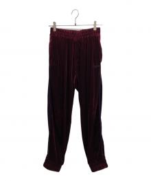 myne（マイン）の古着「VELOUR TRACK PANTS/MYNEパンツ」｜レッド