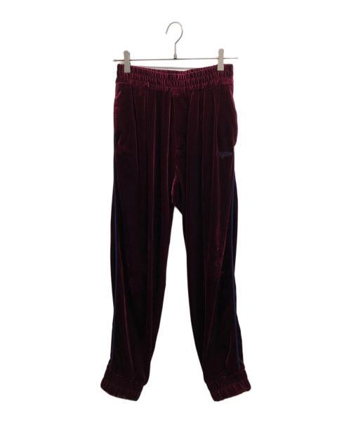 myne（マイン）MYNE (マイン) VELOUR TRACK PANTS/MYNEパンツ レッド サイズ:不明の古着・服飾アイテム