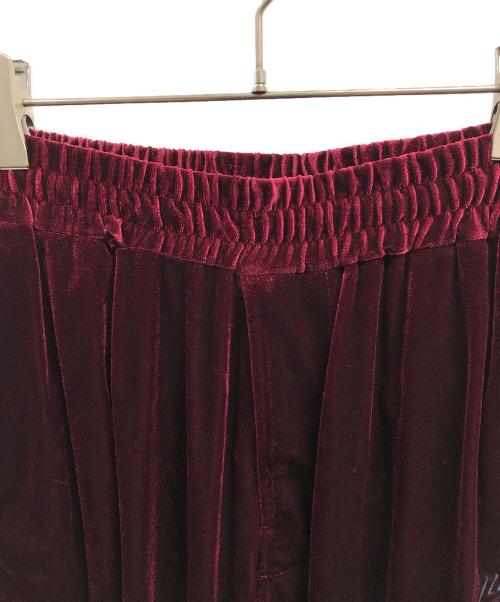 myne（マイン）MYNE (マイン) VELOUR TRACK PANTS/MYNEパンツ レッド サイズ:不明の古着・服飾アイテム