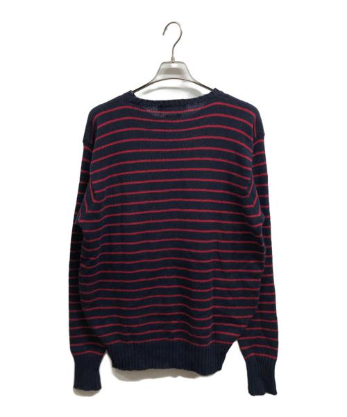 RALPH LAUREN（ラルフローレン）RALPH LAUREN (ラルフローレン) ボーダーニット ネイビー×レッド サイズ:Lの古着・服飾アイテム