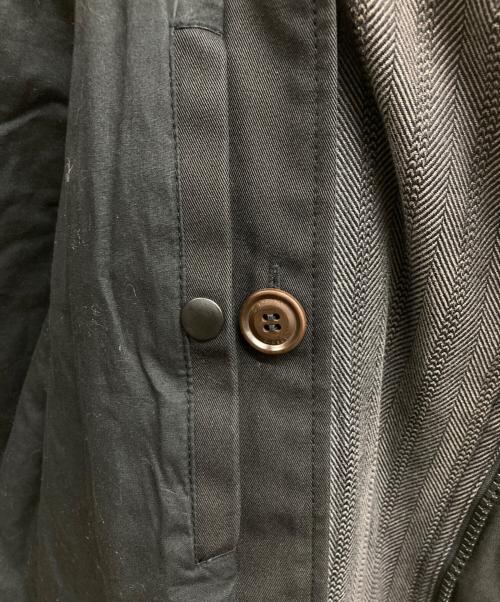 DIESEL（ディーゼル）DIESEL (ディーゼル) 切替デザインフーデッドコート ブラック サイズ:Mの古着・服飾アイテム