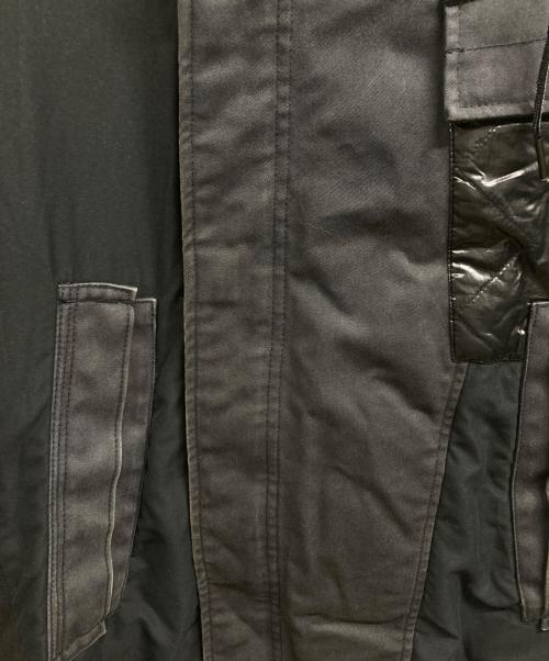 DIESEL（ディーゼル）DIESEL (ディーゼル) 切替デザインフーデッドコート ブラック サイズ:Mの古着・服飾アイテム