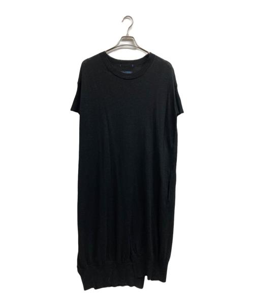 REGULATION Yohji Yamamoto（レギュレーションヨウジヤマモト）REGULATION Yohji Yamamoto (レギュレーションヨウジヤマモト) 半袖ワンピース ブラック サイズ:2の古着・服飾アイテム