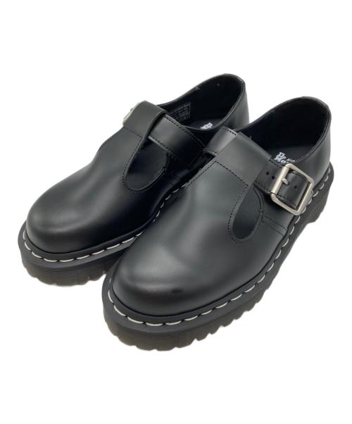 Dr.Martens（ドクターマーチン）Dr.Martens (ドクターマーチン) POLLEY BEX ホワイトステッチ Tバー シューズ ブラック サイズ:UK4の古着・服飾アイテム