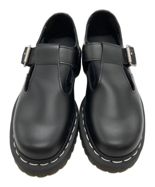 Dr.Martens（ドクターマーチン）Dr.Martens (ドクターマーチン) POLLEY BEX ホワイトステッチ Tバー シューズ ブラック サイズ:UK4の古着・服飾アイテム