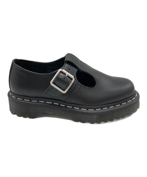 Dr.Martens（ドクターマーチン）Dr.Martens (ドクターマーチン) POLLEY BEX ホワイトステッチ Tバー シューズ ブラック サイズ:UK4の古着・服飾アイテム