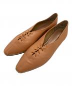 卑弥呼ヒミコ）の古着「【撥水レザー】Vカットレースアップパンプス」｜ブラウン