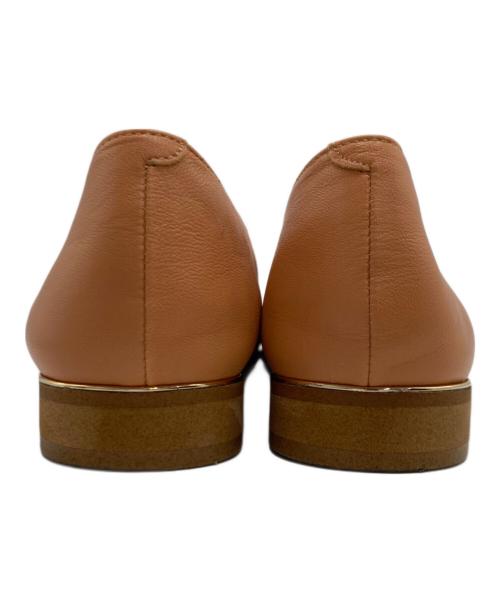 卑弥呼（ヒミコ）卑弥呼 (ヒミコ) 【撥水レザー】Vカットレースアップパンプス ブラウン サイズ:23.5の古着・服飾アイテム