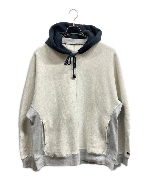 Champion（チャンピオン）Champion (チャンピオン) N.HOOLYWOOD (エヌ ハリウッド) HOODED SWEATSHIRT グレー サイズ:XLの古着・服飾アイテム