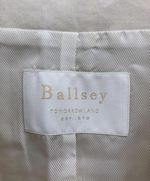 BALLSEY（ボールジィ）BALLSEY (ボールジィ) テンセルリネンストレッチ ノーカラージャケット アイボリー サイズ:34の古着・服飾アイテム