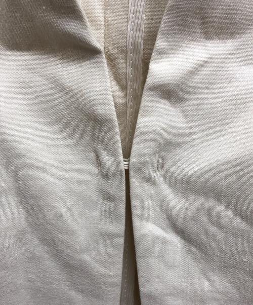 BALLSEY（ボールジィ）BALLSEY (ボールジィ) テンセルリネンストレッチ ノーカラージャケット アイボリー サイズ:34の古着・服飾アイテム