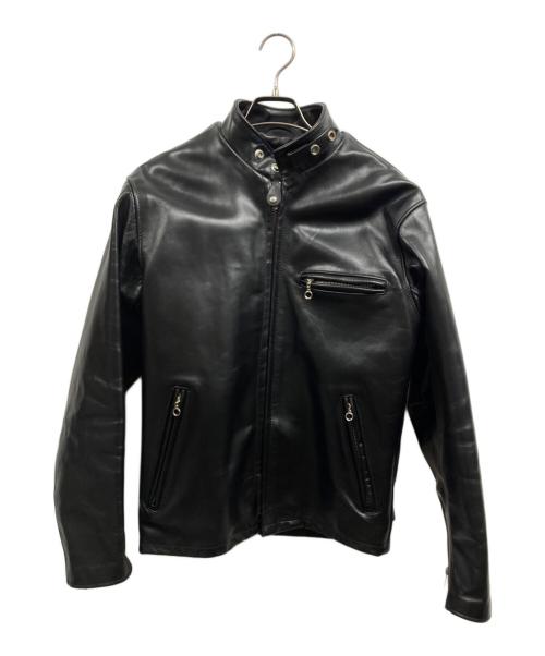 Schott（ショット）Schott (ショット) ライナー付シングルライダースレザージャケット ブラック サイズ:38の古着・服飾アイテム