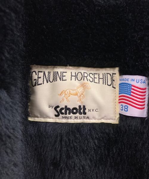 Schott（ショット）Schott (ショット) ライナー付シングルライダースレザージャケット ブラック サイズ:38の古着・服飾アイテム