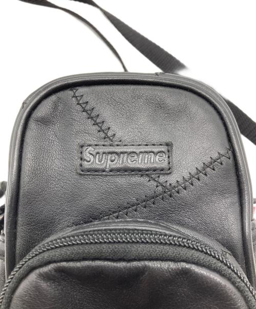 SUPREME（シュプリーム）Supreme (シュプリーム) patchwork leather small shoulder bag ブラックの古着・服飾アイテム