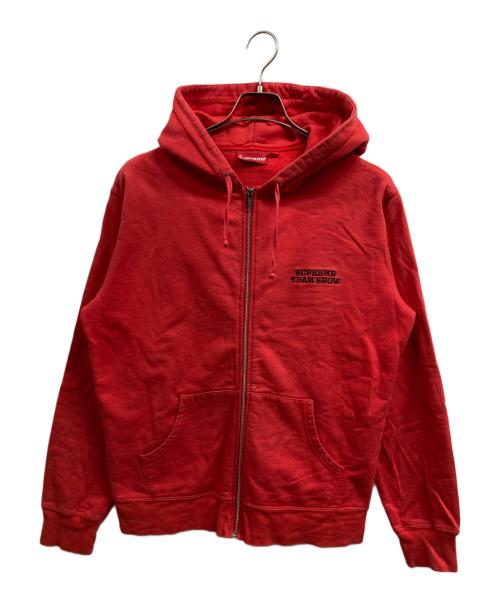 SUPREME（シュプリーム）Supreme (シュプリーム) Malcolm McLaren Duck Joint Zip Up Hoodie レッド サイズ:Mの古着・服飾アイテム