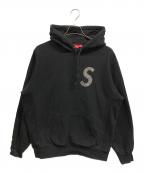SUPREMEシュプリーム）の古着「Swarovski S Logo Hooded Sweatshirt」｜ブラック