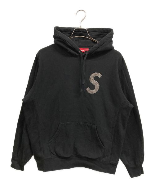 SUPREME（シュプリーム）Supreme (シュプリーム) Swarovski S Logo Hooded Sweatshirt ブラック サイズ:Mの古着・服飾アイテム