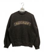 CarHarttカーハート）の古着「ロゴスウェット/CarHarttスウェット」｜ブラウン