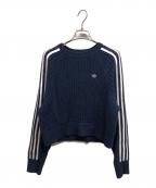 adidasアディダス）の古着「ADICOLOR KNITTED CREW SWEATSHIRT」｜ネイビー