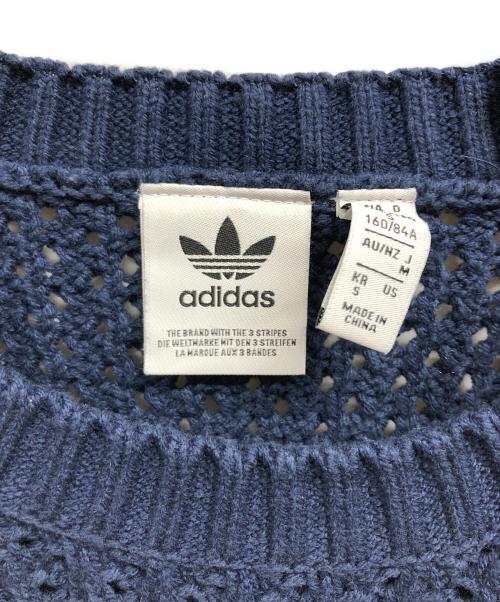 adidas（アディダス）adidas (アディダス) ADICOLOR KNITTED CREW SWEATSHIRT ネイビー サイズ:Mの古着・服飾アイテム