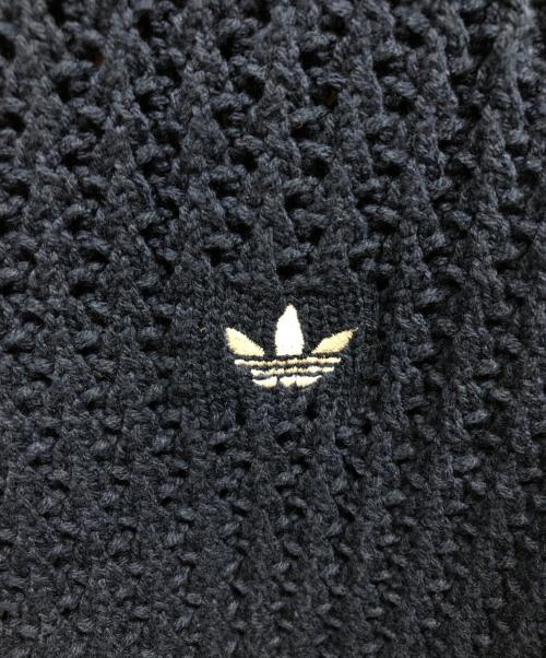 adidas（アディダス）adidas (アディダス) ADICOLOR KNITTED CREW SWEATSHIRT ネイビー サイズ:Mの古着・服飾アイテム