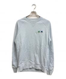 maison kitsune（メゾンキツネ）の古着「DOUBLE FOX HEAD SWEAT」｜ブルー