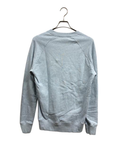 maison kitsune（メゾンキツネ）MAISON KITSUNE (メゾンキツネ) DOUBLE FOX HEAD SWEAT ブルー サイズ:Ｓの古着・服飾アイテム