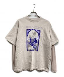 Acne studios（アクネ ストゥディオズ）の古着「レイヤードカットソー」｜ベージュ