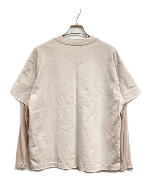 Acne studios（アクネ ストゥディオズ）ACNE STUDIOS (アクネ ストゥディオズ) レイヤードカットソー ベージュ サイズ:XXSの古着・服飾アイテム