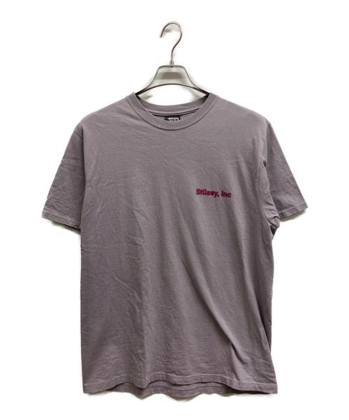 stussy（ステューシー）stussy (ステューシー) プリントTシャツ	/stussyTシャツ パープル サイズ:Mの古着・服飾アイテム